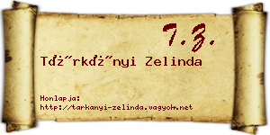 Tárkányi Zelinda névjegykártya